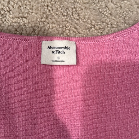 Abercrombie & Fitch Pink Ribbed Ottoman Top - Picture 2 of 3